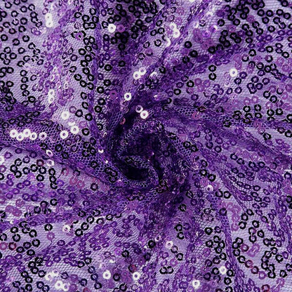 Sequin 90"x156" Rectangle Tablecloth Purple - Seamless Twinkling Table Cover - NestOCart