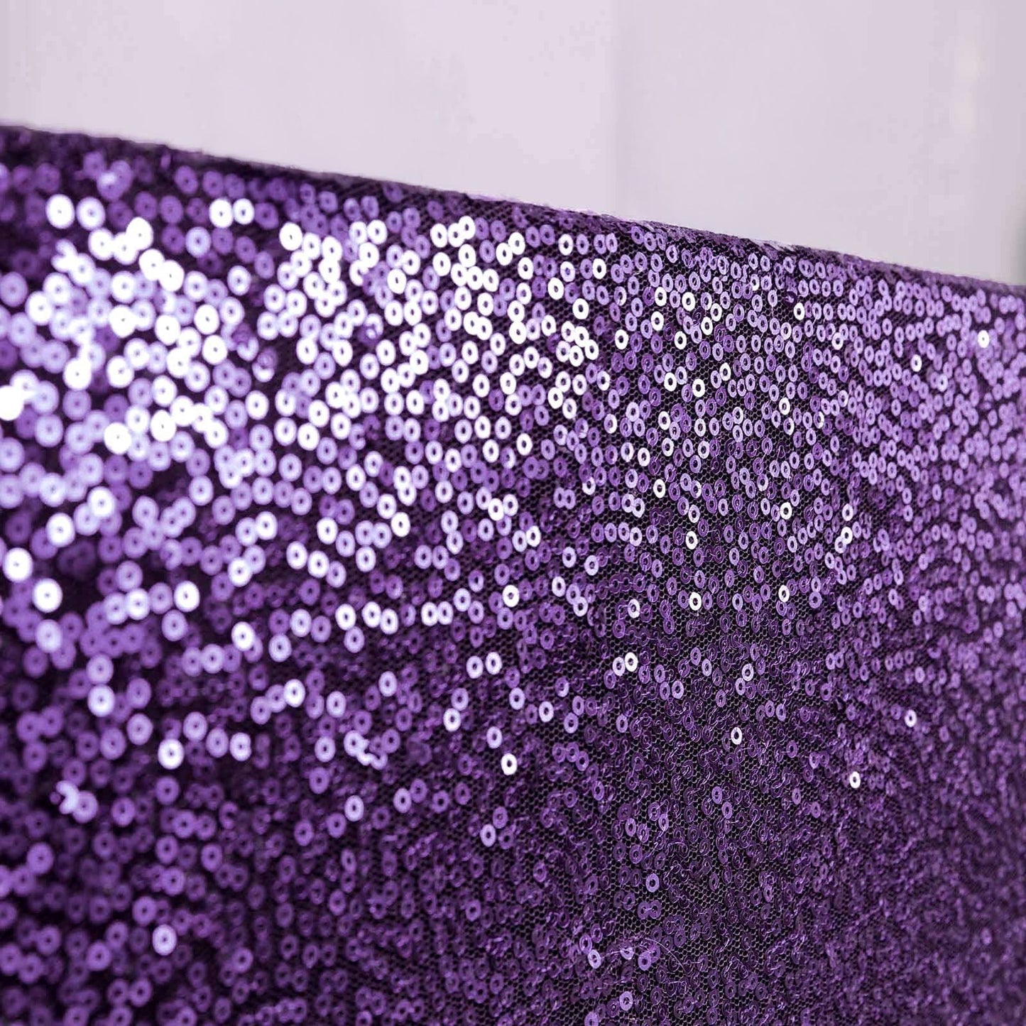 Sequin 90"x156" Rectangle Tablecloth Purple - Seamless Twinkling Table Cover - NestOCart