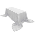 Sequin 90"x156" Rectangle Tablecloth Silver - Seamless Twinkling Table Cover