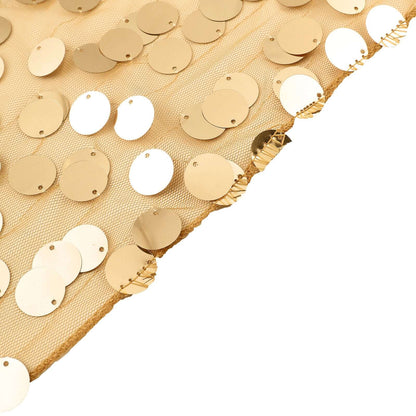 Sequin Chair Slipcover Big Payette Design for Chiavari Chairs Gold - Glittering Event Chair Back Cover - Bell Racket Store