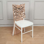 Sequin Chair Slipcover Big Payette Design for Chiavari Chairs Rose Gold - Glittering Chair Back Cover - Bell Racket Store