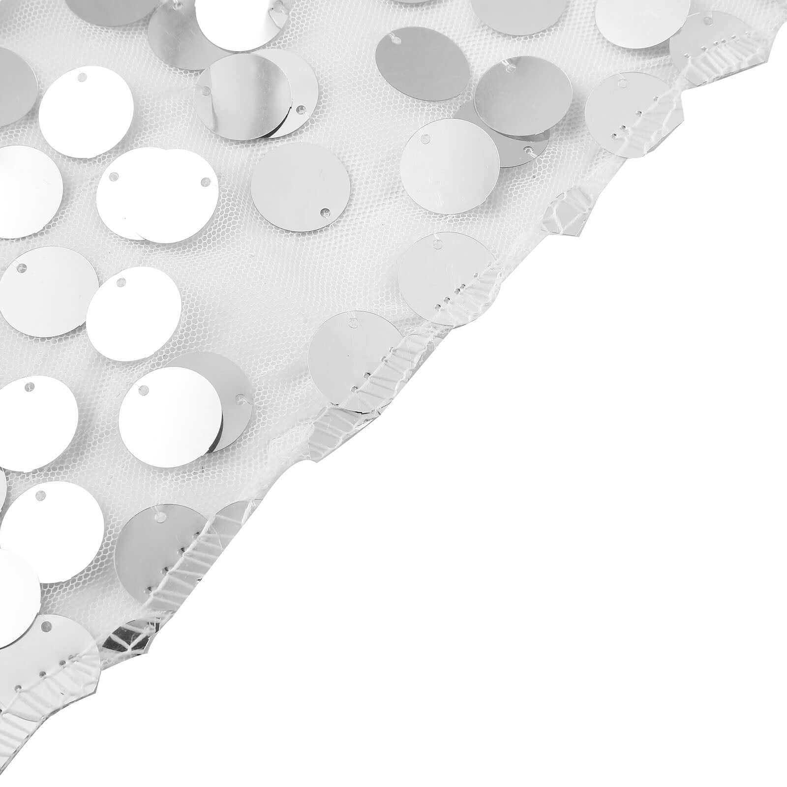 Sequin Chair Slipcover Big Payette Design for Chiavari Chairs Silver - Glittering Chair Back Cover - Bell Racket Store