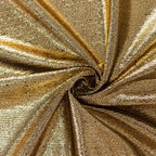 Sequin Dots Polyester 60"x126" Rectangle Tablecloth Shimmering Antique Gold - Wrinkle Free & Sparkling Table Cover - Bell Racket Store