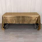 Sequin Dots Polyester 60"x126" Rectangle Tablecloth Shimmering Antique Gold - Wrinkle Free & Sparkling Table Cover - Bell Racket Store