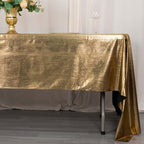 Sequin Dots Polyester 60"x126" Rectangle Tablecloth Shimmering Antique Gold - Wrinkle Free & Sparkling Table Cover - Bell Racket Store
