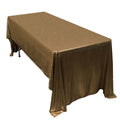 Sequin Dots Polyester 60"x126" Rectangle Tablecloth Shimmering Antique Gold - Wrinkle Free & Sparkling Table Cover - Bell Racket Store