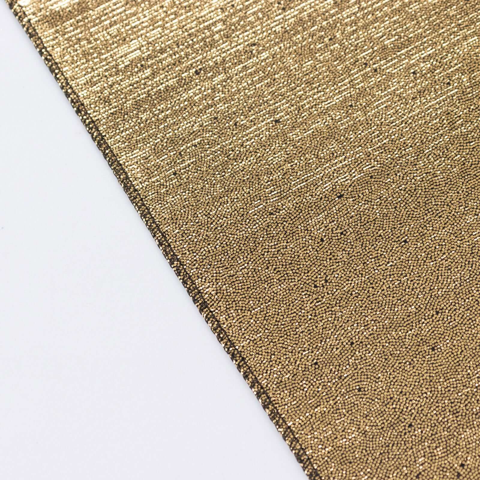 Sequin Dots Polyester 60"x126" Rectangle Tablecloth Shimmering Antique Gold - Wrinkle Free & Sparkling Table Cover - Bell Racket Store