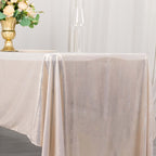 Sequin Dots Polyester 60"x126" Rectangle Tablecloth Shimmering Beige - Wrinkle Free & Sparkling Table Cover - Bell Racket Store