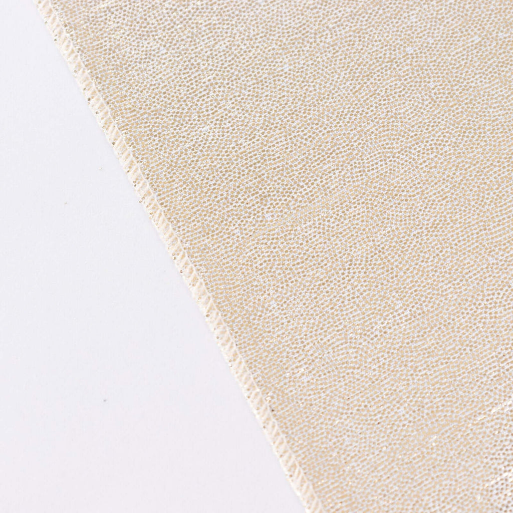 Sequin Dots Polyester 60"x126" Rectangle Tablecloth Shimmering Beige - Wrinkle Free & Sparkling Table Cover - Bell Racket Store