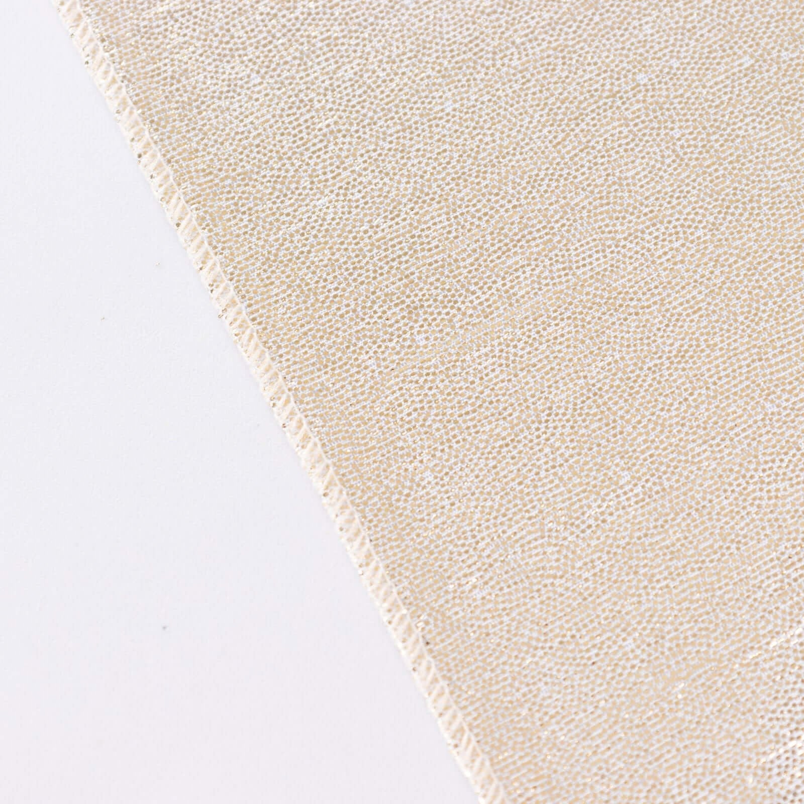 Sequin Dots Polyester 60"x126" Rectangle Tablecloth Shimmering Beige - Wrinkle Free & Sparkling Table Cover - Bell Racket Store