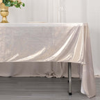 Sequin Dots Polyester 60"x126" Rectangle Tablecloth Shimmering Beige - Wrinkle Free & Sparkling Table Cover - Bell Racket Store