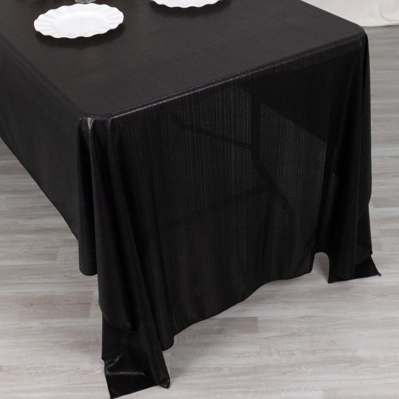 Sequin Dots Polyester 60"x126" Rectangle Tablecloth Shimmering Black - Wrinkle Free & Sparkling Table Cover - Bell Racket Store
