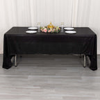 Sequin Dots Polyester 60"x126" Rectangle Tablecloth Shimmering Black - Wrinkle Free & Sparkling Table Cover - Bell Racket Store