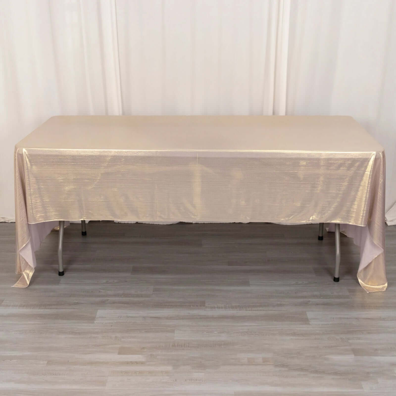 Sequin Dots Polyester 60"x126" Rectangle Tablecloth Shimmering Blush - Wrinkle Free & Sparkling Table Cover - Bell Racket Store