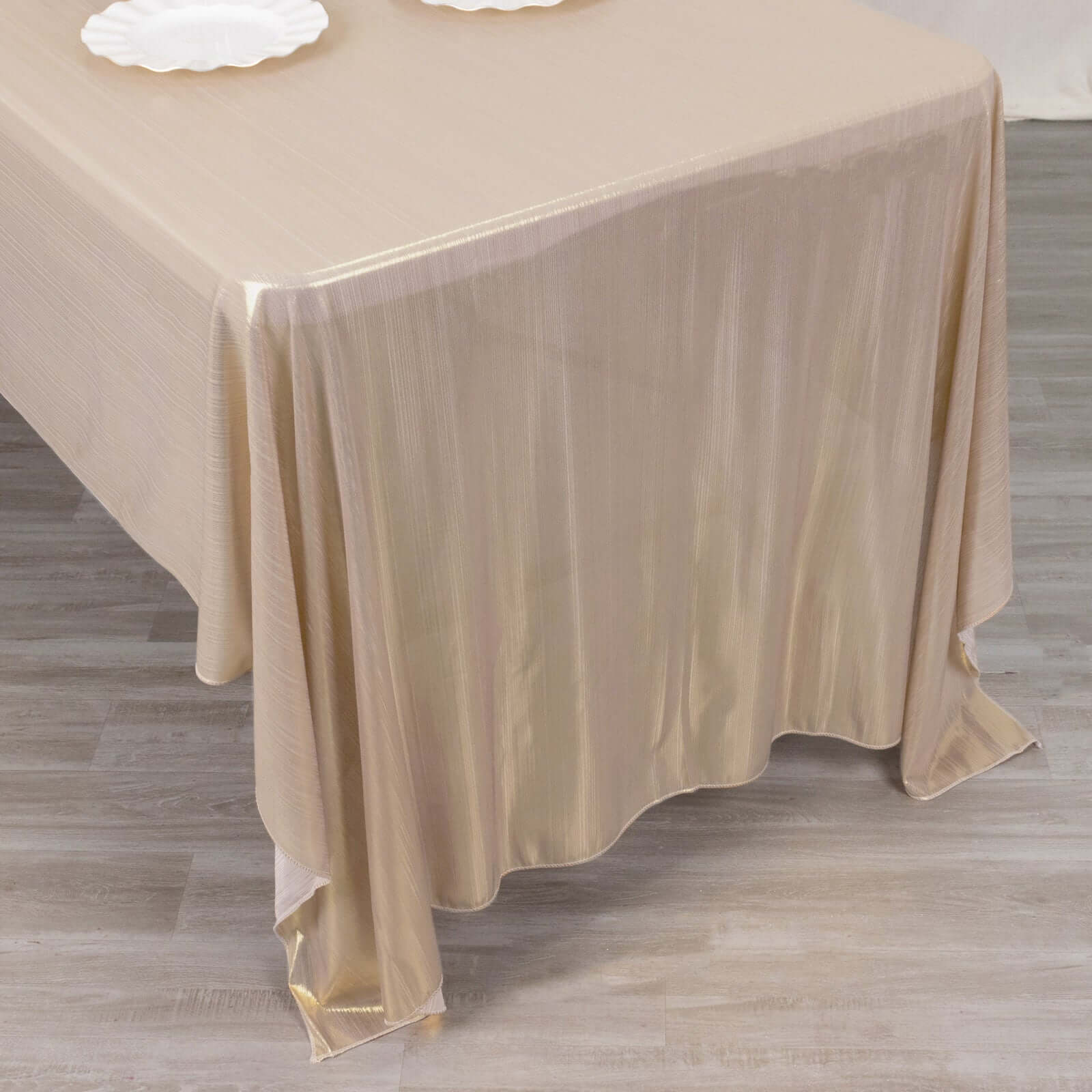 Sequin Dots Polyester 60"x126" Rectangle Tablecloth Shimmering Blush - Wrinkle Free & Sparkling Table Cover - Bell Racket Store