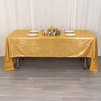Sequin Dots Polyester 60"x126" Rectangle Tablecloth Shimmering Gold - Wrinkle Free & Sparkling Table Cover for Stylish Event Decor - Bell Racket Store