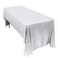 Sequin Dots Polyester 60"x126" Rectangle Tablecloth Shimmering Silver - Wrinkle Free & Sparkling Table Cover - Bell Racket Store