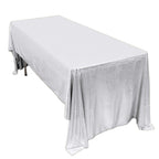 Sequin Dots Polyester 60"x126" Rectangle Tablecloth Shimmering Silver - Wrinkle Free & Sparkling Table Cover - Bell Racket Store