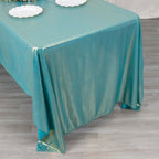 Sequin Dots Polyester 60"x126" Rectangle Tablecloth Shimmering Turquoise - Wrinkle Free & Sparkling Table Cover - Bell Racket Store