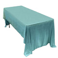 Sequin Dots Polyester 60"x126" Rectangle Tablecloth Shimmering Turquoise - Wrinkle Free & Sparkling Table Cover - Bell Racket Store