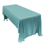 Sequin Dots Polyester 60"x126" Rectangle Tablecloth Shimmering Turquoise - Wrinkle Free & Sparkling Table Cover - Bell Racket Store