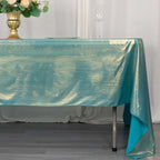 Sequin Dots Polyester 60"x126" Rectangle Tablecloth Shimmering Turquoise - Wrinkle Free & Sparkling Table Cover - Bell Racket Store