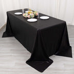 Sequin Dots Polyester 90"x132" Rectangle Tablecloth Shimmering Black - Seamless, Glittering & Wrinkle Free Table Cover - Bell Racket Store