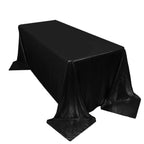 Sequin Dots Polyester 90"x132" Rectangle Tablecloth Shimmering Black - Seamless, Glittering & Wrinkle Free Table Cover - Bell Racket Store