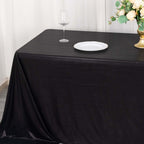 Sequin Dots Polyester 90"x132" Rectangle Tablecloth Shimmering Black - Seamless, Glittering & Wrinkle Free Table Cover - Bell Racket Store