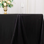 Sequin Dots Polyester 90"x132" Rectangle Tablecloth Shimmering Black - Seamless, Glittering & Wrinkle Free Table Cover - Bell Racket Store