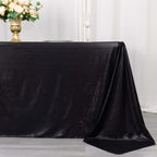 Sequin Dots Polyester 90"x132" Rectangle Tablecloth Shimmering Black - Seamless, Glittering & Wrinkle Free Table Cover - Bell Racket Store