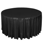 Sequin Dots Polyester Round 120" Tablecloth Shimmering Black - Wrinkle Free & Sparkling Table Cover - Bell Racket Store