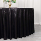 Sequin Dots Polyester Round 120" Tablecloth Shimmering Black - Wrinkle Free & Sparkling Table Cover - Bell Racket Store