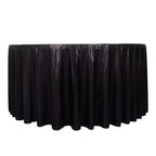 Sequin Dots Polyester Round 120" Tablecloth Shimmering Black - Wrinkle Free & Sparkling Table Cover - Bell Racket Store