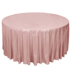 Sequin Dots Polyester Round 120" Tablecloth Shimmering Rose Gold - Wrinkle Free & Sparkling Table Cover - Bell Racket Store