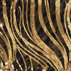 Sequin Mesh 20"x20" Napkin Black Gold - Wave Embroidered Reusable Napkin - Bell Racket Store