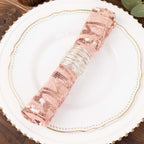 Sequin Mesh 20"x20" Napkin Blush - Wave Embroidered Reusable Napkin - Bell Racket Store