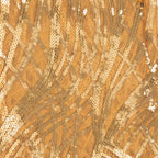 Sequin Mesh 20"x20" Napkin Gold - Wave Embroidered Reusable Cloth Napkin for Glitzy Table Settings - Bell Racket Store