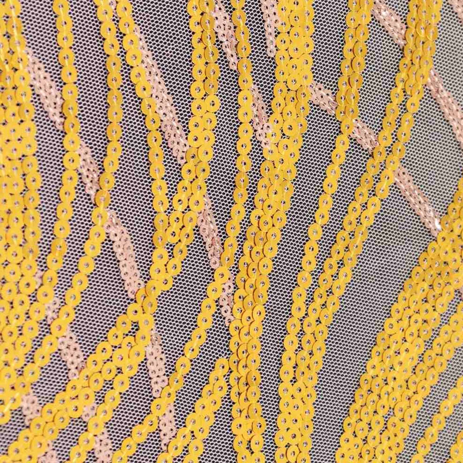 Sequin Mesh 20"x20" Napkin Rose Gold - Wave Embroidered Reusable Napkin - Bell Racket Store