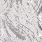 Sequin Mesh 20"x20" Napkin SIlver - Wave Embroidered Reusable Napkin - Bell Racket Store