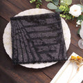Sequin Napkins 20"x20" Black - Diamond Pattern Reusable Napkin - Bell Racket Store