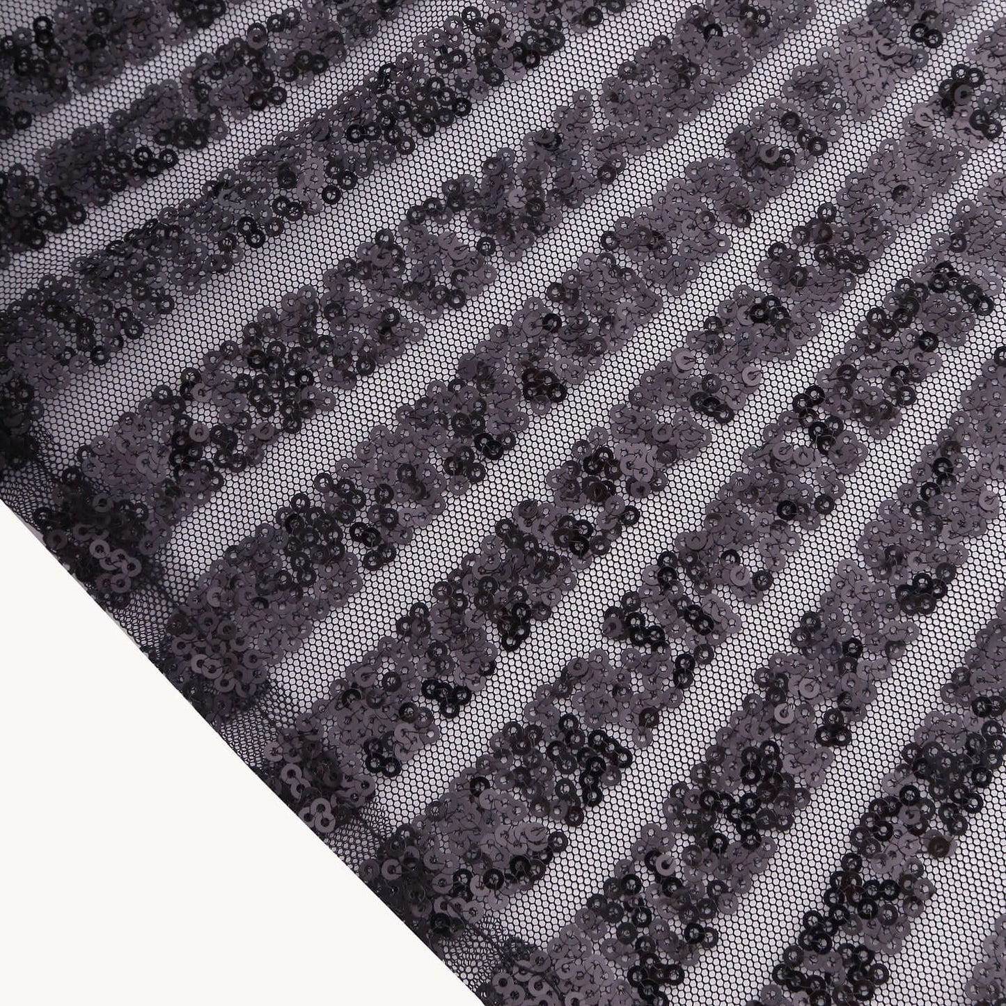 Sequin Napkins 20"x20" Black - Diamond Pattern Reusable Napkin - Bell Racket Store