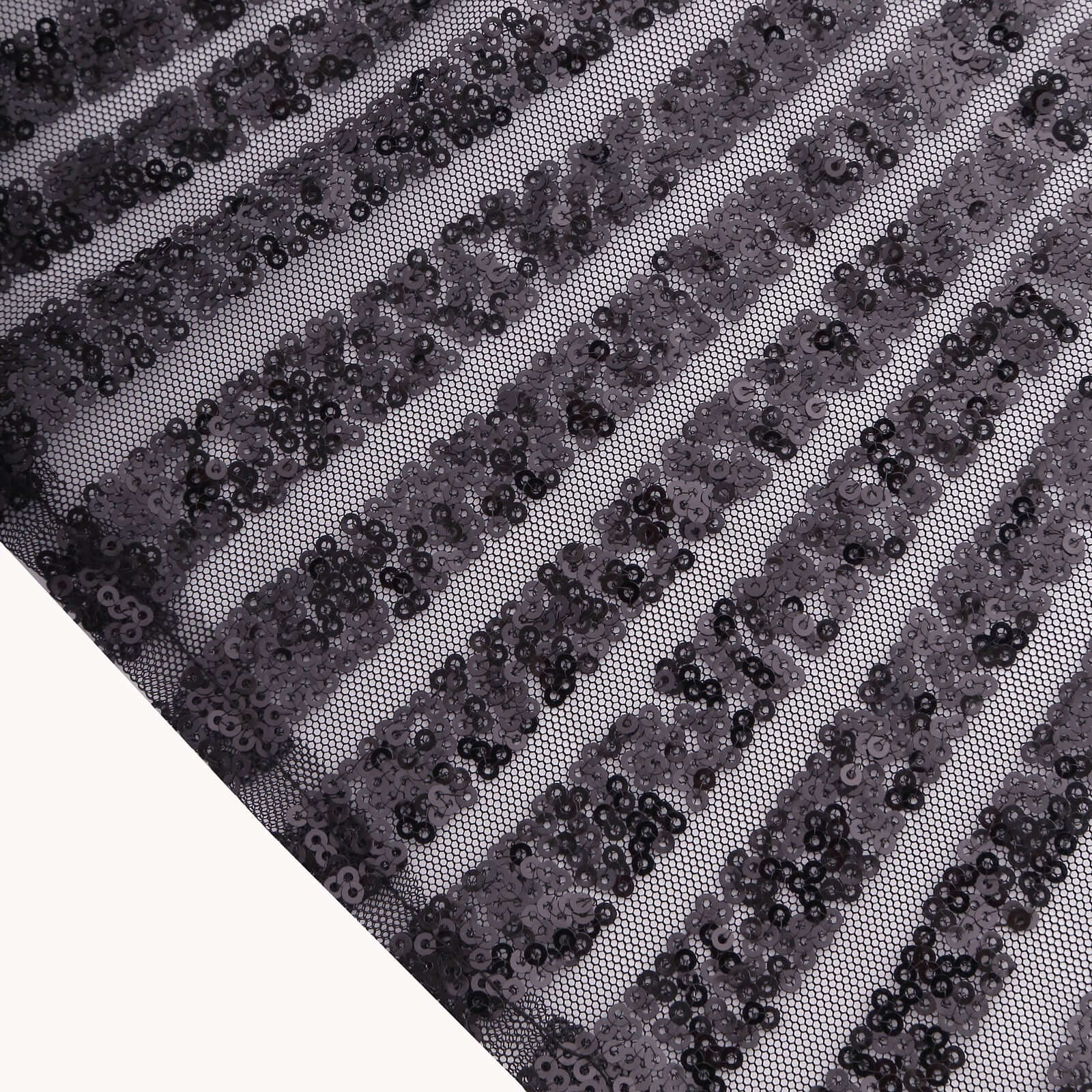 Sequin Napkins 20"x20" Black - Diamond Pattern Reusable Napkin - Bell Racket Store