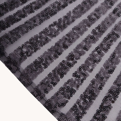 Sequin Napkins 20"x20" Black - Diamond Pattern Reusable Napkin - Bell Racket Store