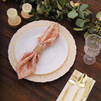 Sequin Napkins 20"x20" Blush - Diamond Pattern Reusable Napkin - Bell Racket Store