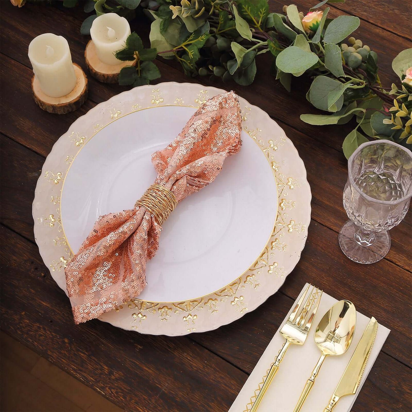 Sequin Napkins 20"x20" Blush - Diamond Pattern Reusable Napkin - Bell Racket Store