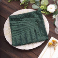 Sequin Napkins 20"x20" Hunter Emerald Green - Diamond Pattern Reusable Napkin - Bell Racket Store