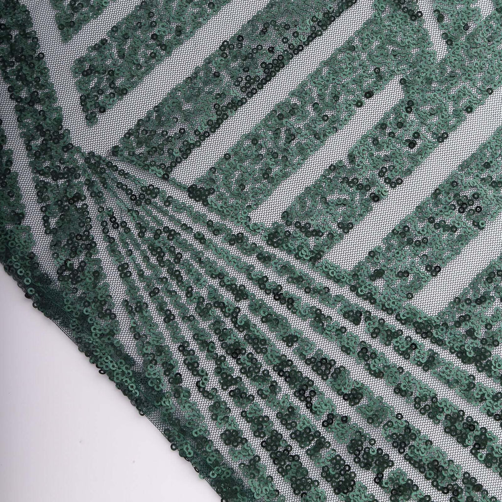 Sequin Napkins 20"x20" Hunter Emerald Green - Diamond Pattern Reusable Napkin - Bell Racket Store