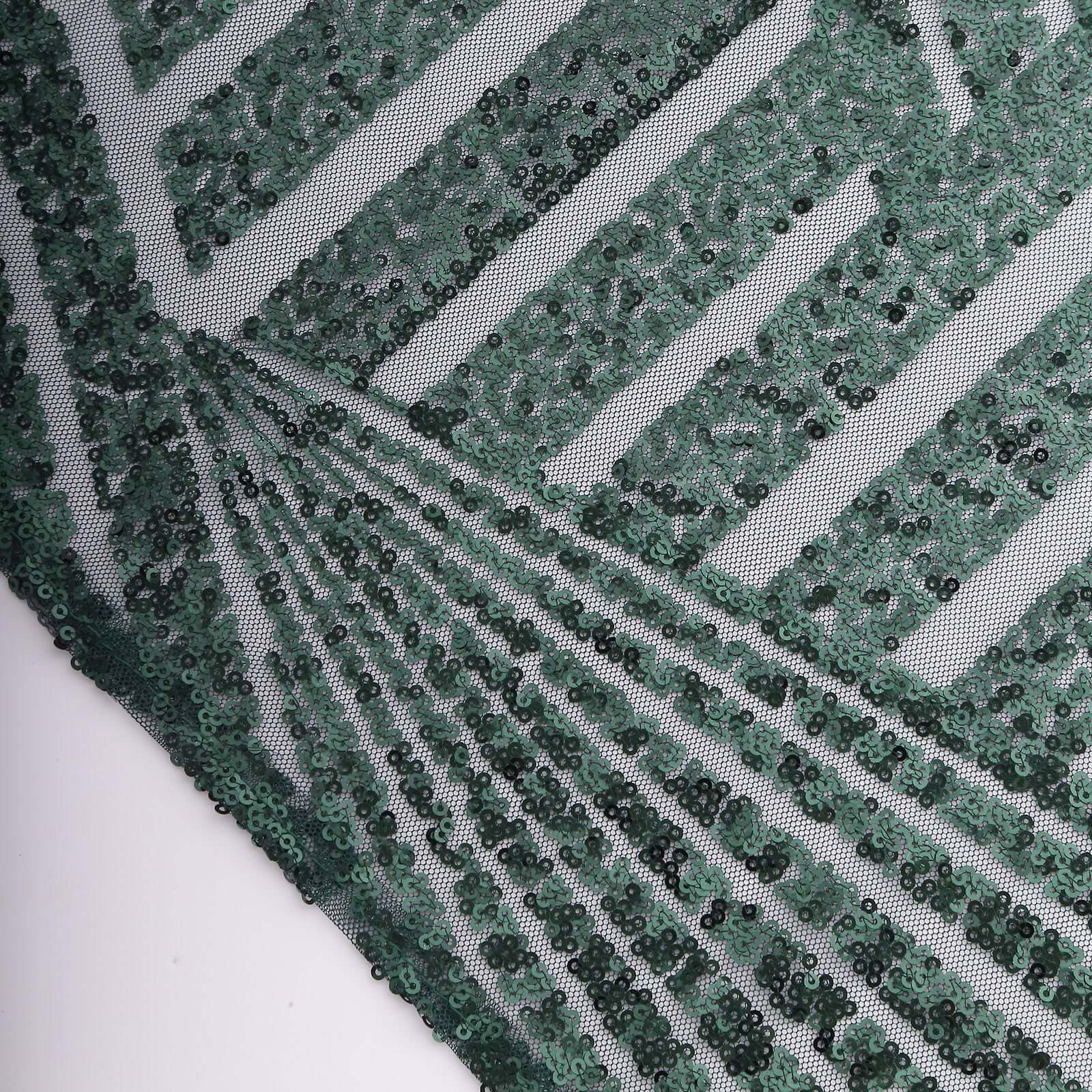 Sequin Napkins 20"x20" Hunter Emerald Green - Diamond Pattern Reusable Napkin - Bell Racket Store