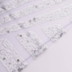 Sequin Napkins 20"x20" Silver - Diamond Pattern Reusable Napkin - Bell Racket Store